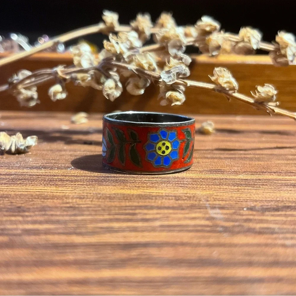 Thai Colorful Sterling Silver Band